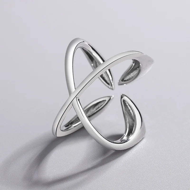 Unilf Geometric Open Silver Ring - Image 30