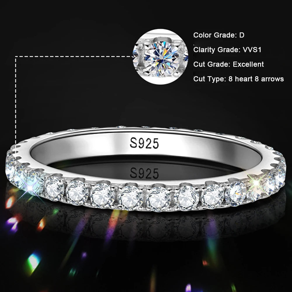 Angelofvogue Solitaire White Gold Eternity Ring - Image 3