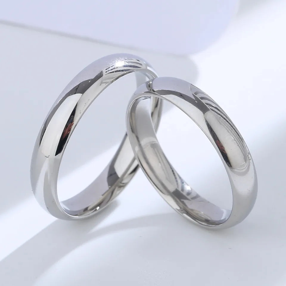 Sterling Silver Couples Ring For Wedding