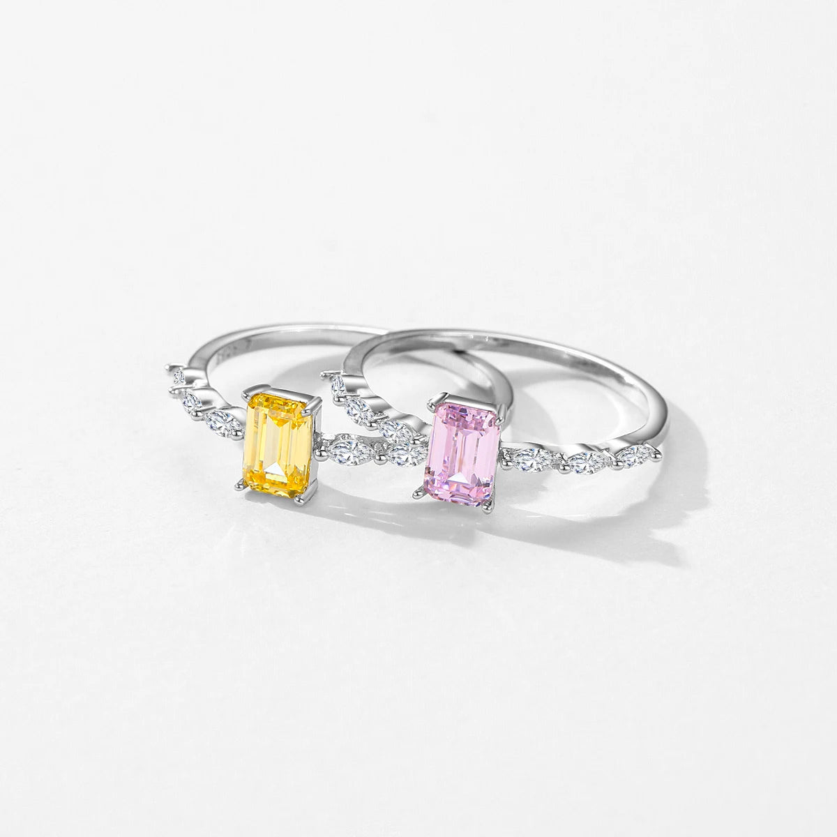 Oclie Sterling Silver Emerald-Cut Zirconia Ring - Image 3