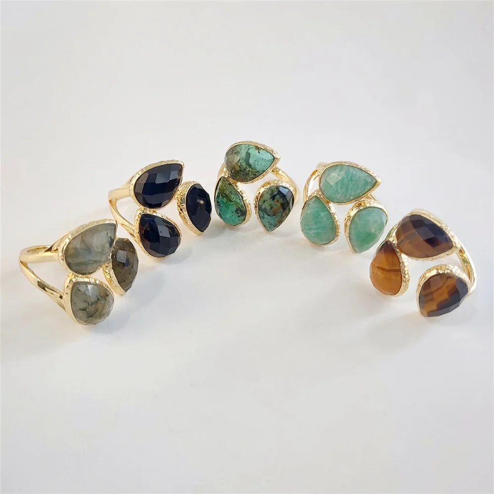 Ecooin Natural Crystal Flower Shape Ring - Image 8
