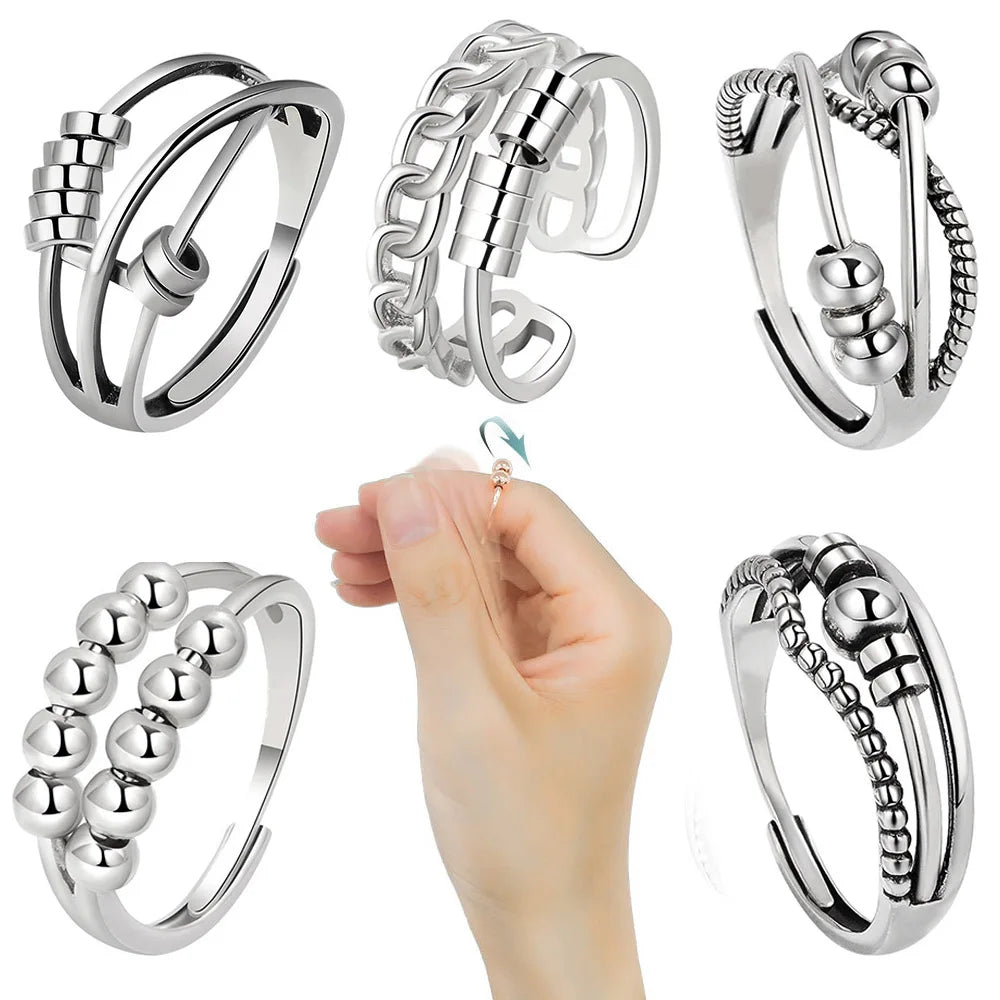 Anti Stress Anxiety Ring Fidget Spinner Rings