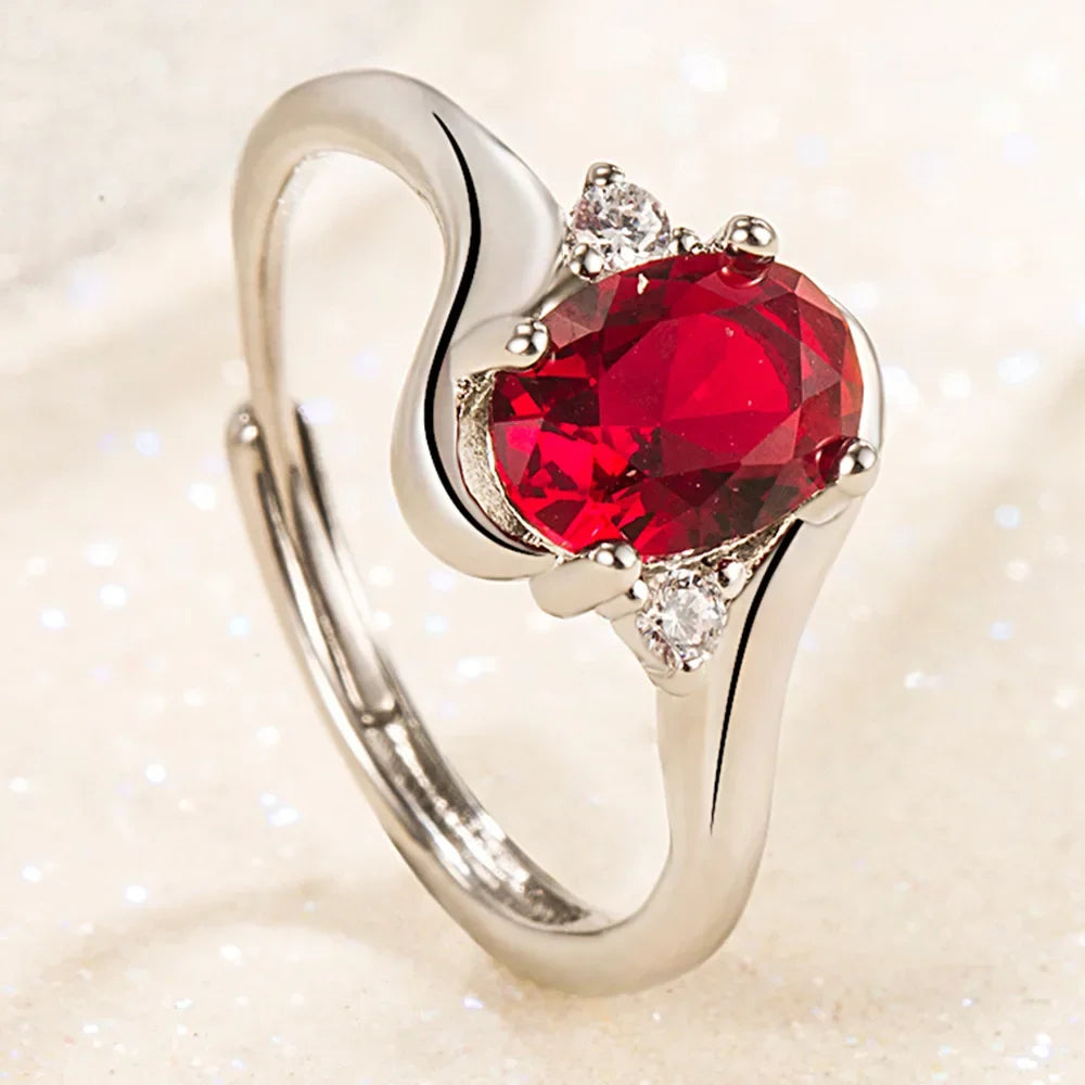 New Ruby Classic Sterling Silver Ring