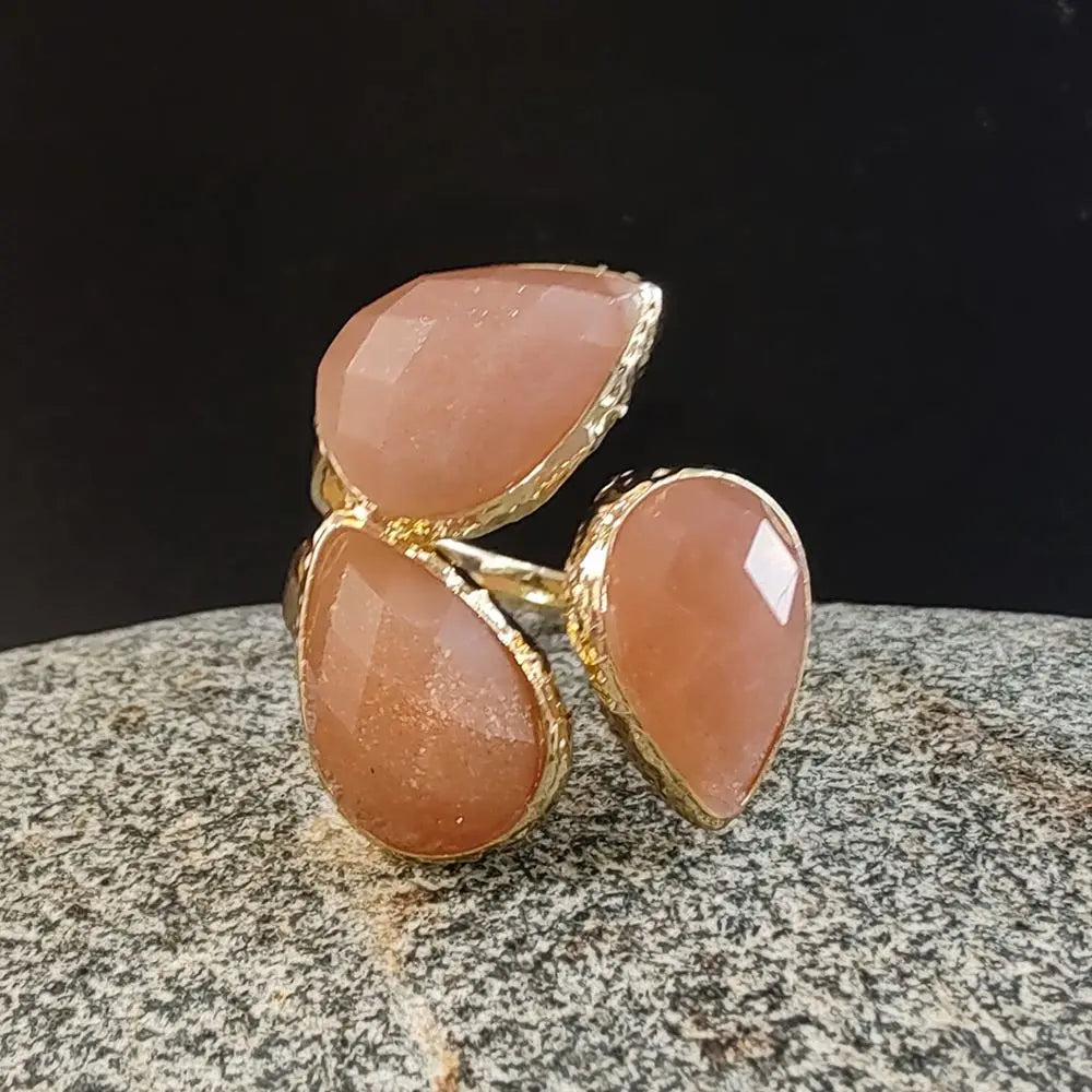Ecooin Natural Crystal Flower Shape Ring - Image 13
