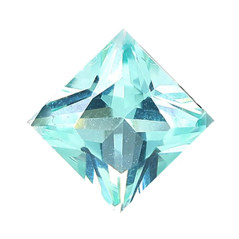 Ecooin Bluish Emerald Gemstone Ring – Princess Cut - Image 12