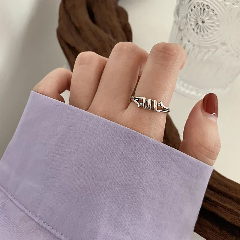 Unilf Sterling Silver Retro Open Ring - Image 44