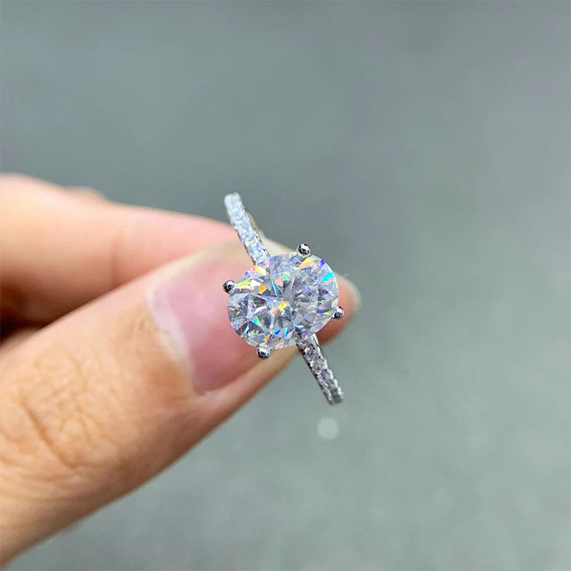 Ecooin Oval Cut D Color Moissanite Ring - Image 11