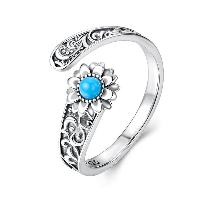 Chicya Stacking Simple Flower Opening Ring - Image 3