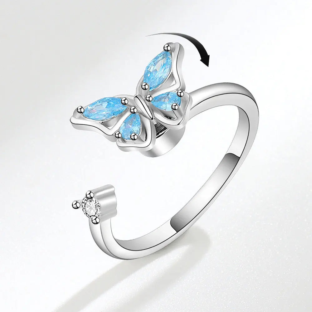 Unilf Sterling Silver Sunflower Rotatable Ring - Image 23