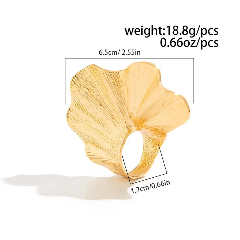 Unegi Ginkgo Leaf Fan-Shaped Ring - Image 8