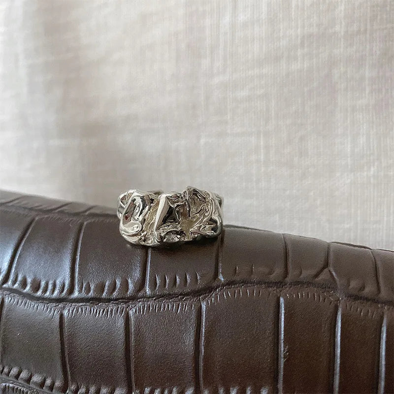 Unilf Geometric Open Silver Ring - Image 56