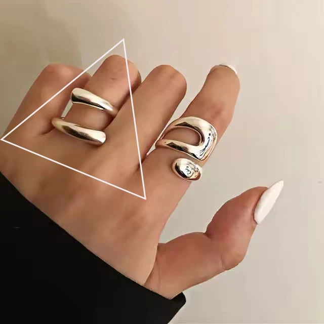 Chicya Sterling Silver Irregular Geometric Ring - Image 19