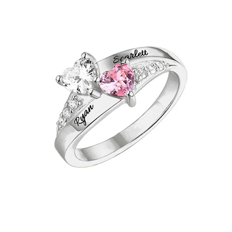 Uneju Personalized Name Family Ring with 1–8 Birthstones - Image 10
