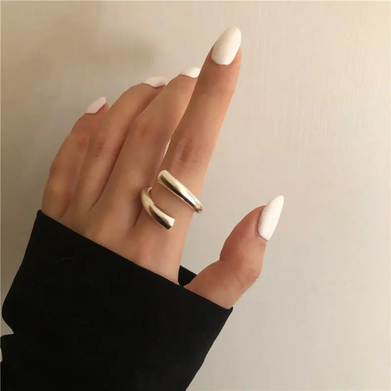 Unilf Geometric Open Silver Ring - Image 63