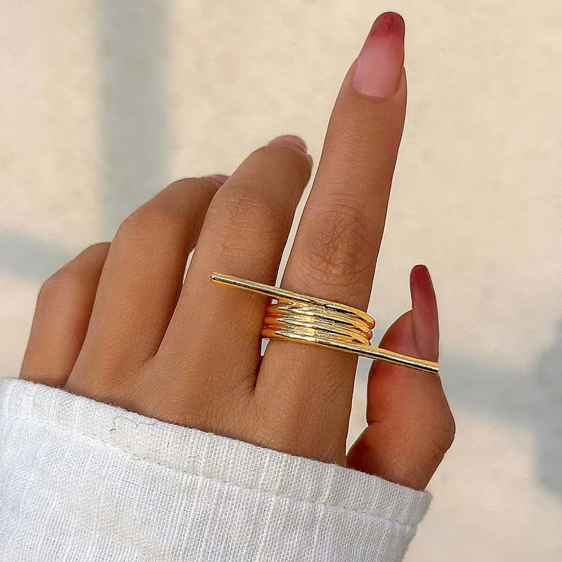 Unilf Geometric Ball Open Ring - Image 4