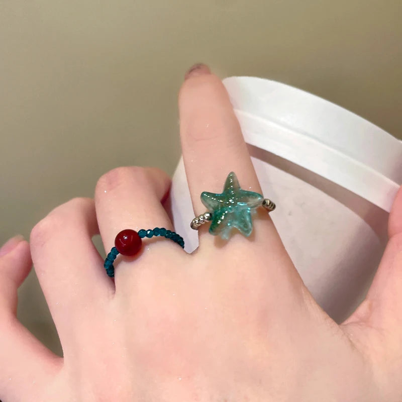 Uneju Holiday Starfish Open Friendship Ring - Image 9