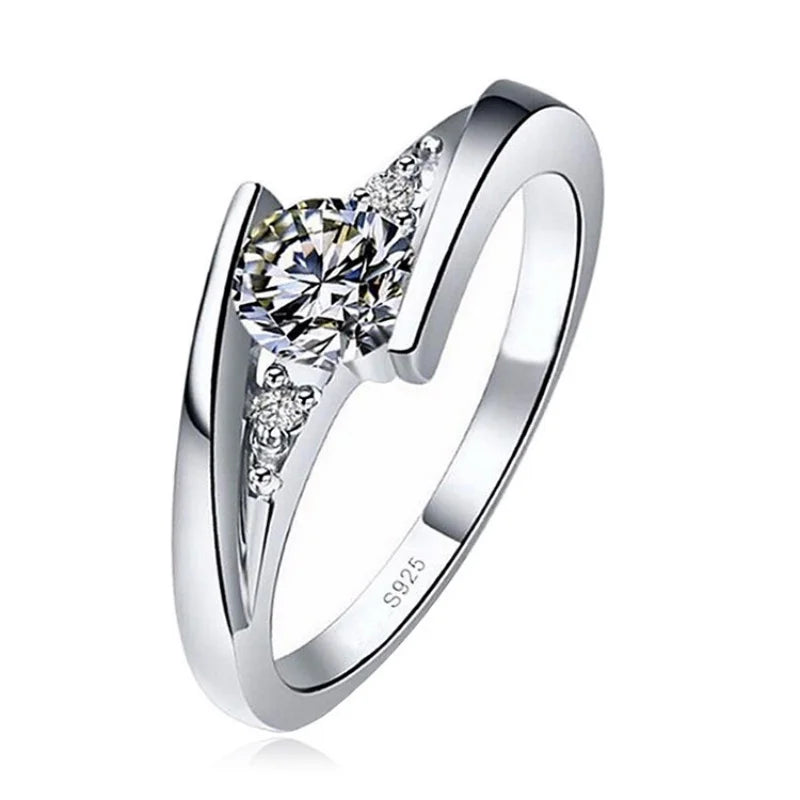 Silver Plated Stainless Steel Rings For Women