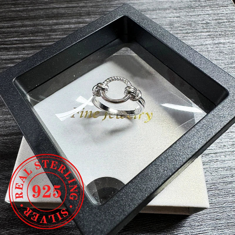 Chicya Sterling Silver Charming Graceful Finger Ring - Image 6