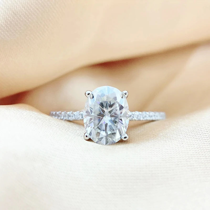 Ecooin Oval Cut D Color Moissanite Ring - Image 8
