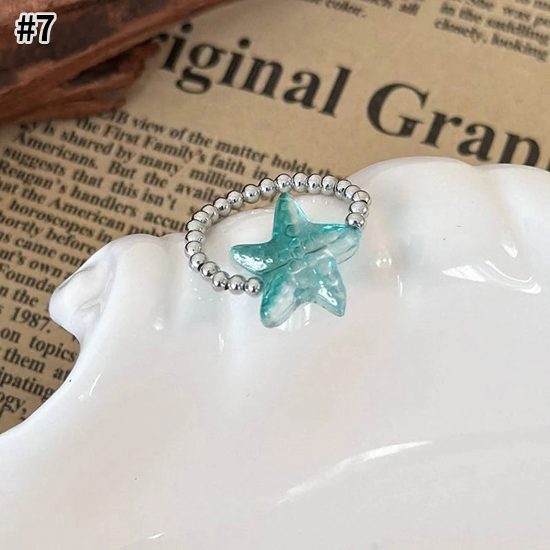 Uneju Holiday Starfish Open Friendship Ring - Image 6
