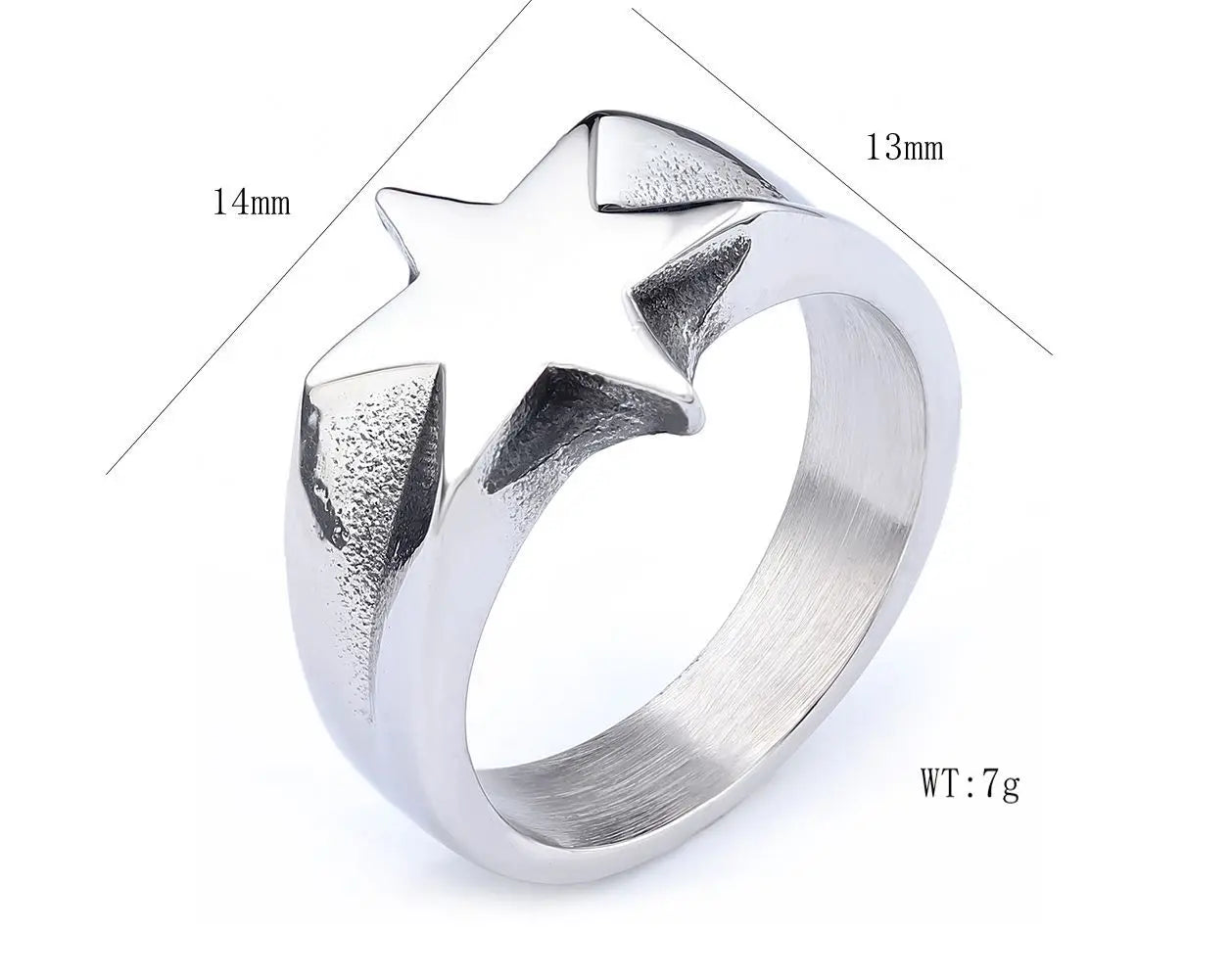 Unilf Premium Vintage Six-Pointed Star Stainless Steel Ring - Image 8