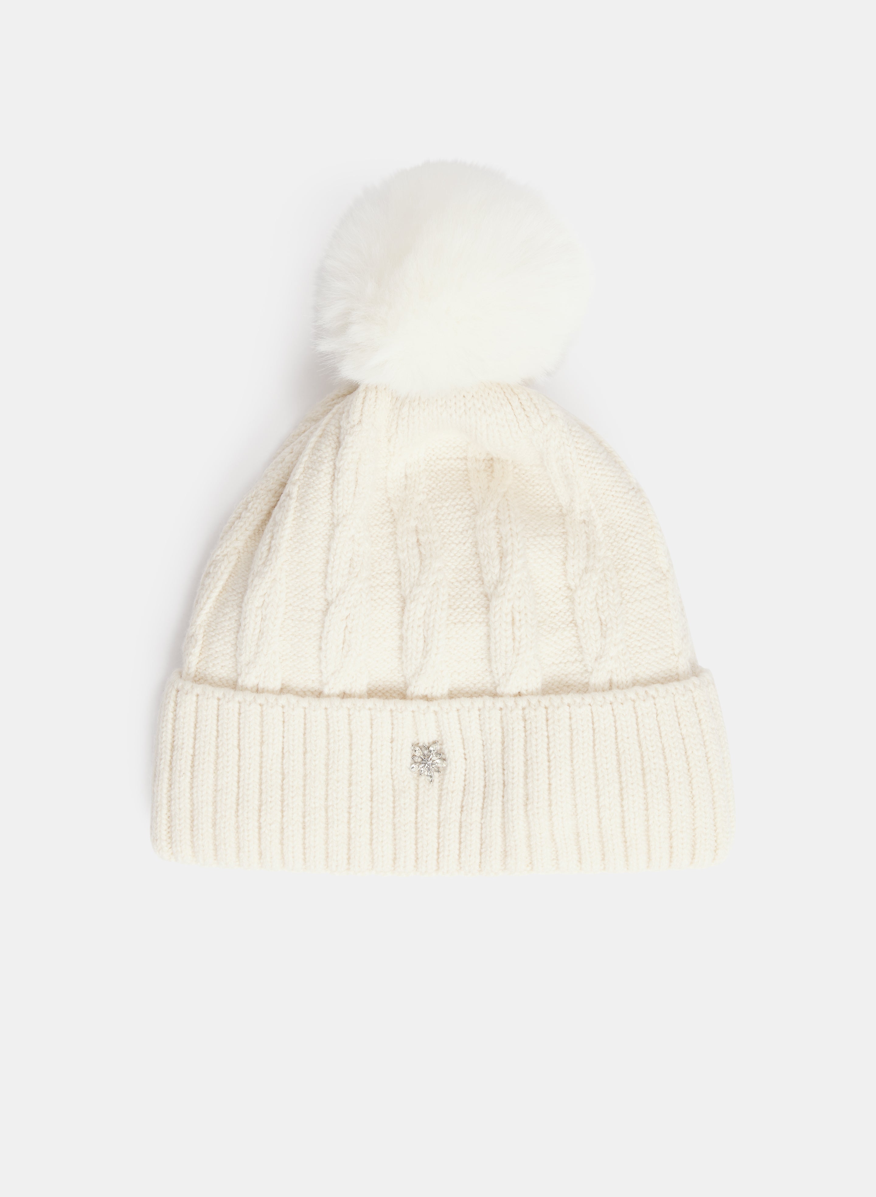 Tuque à bordure en fausse fourrure