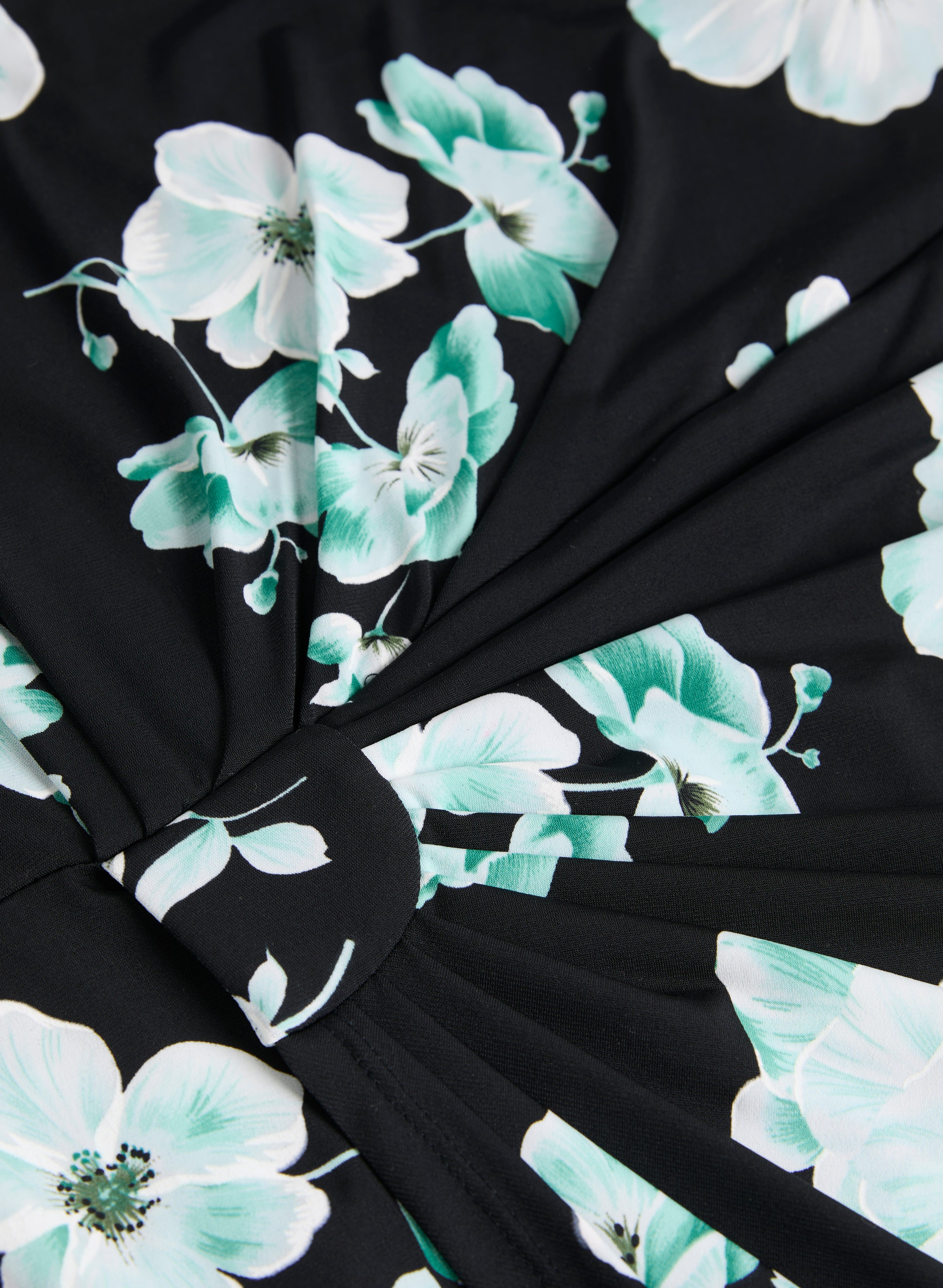 Ruched Waist Floral Dress