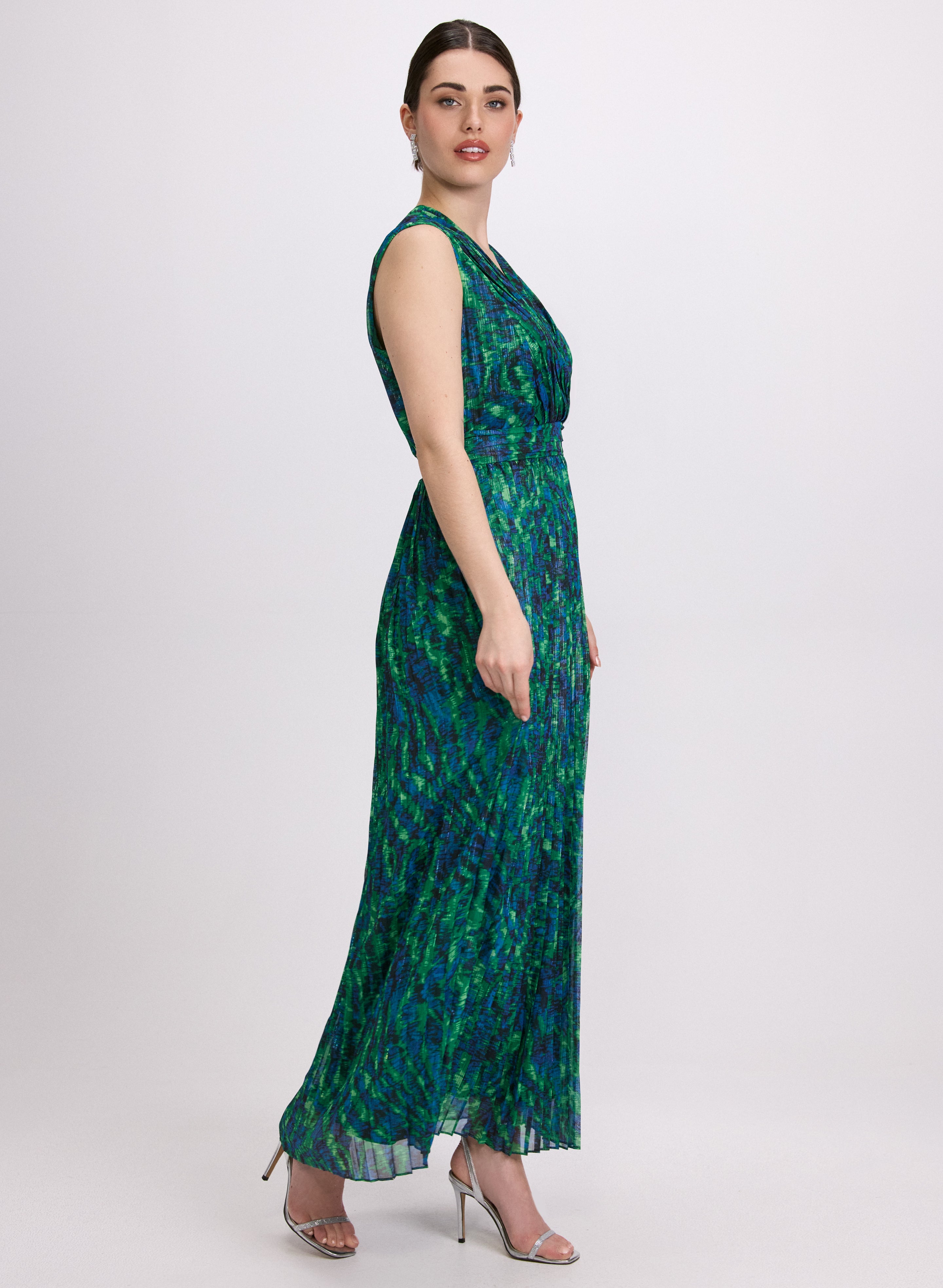 Robe maxi plissée