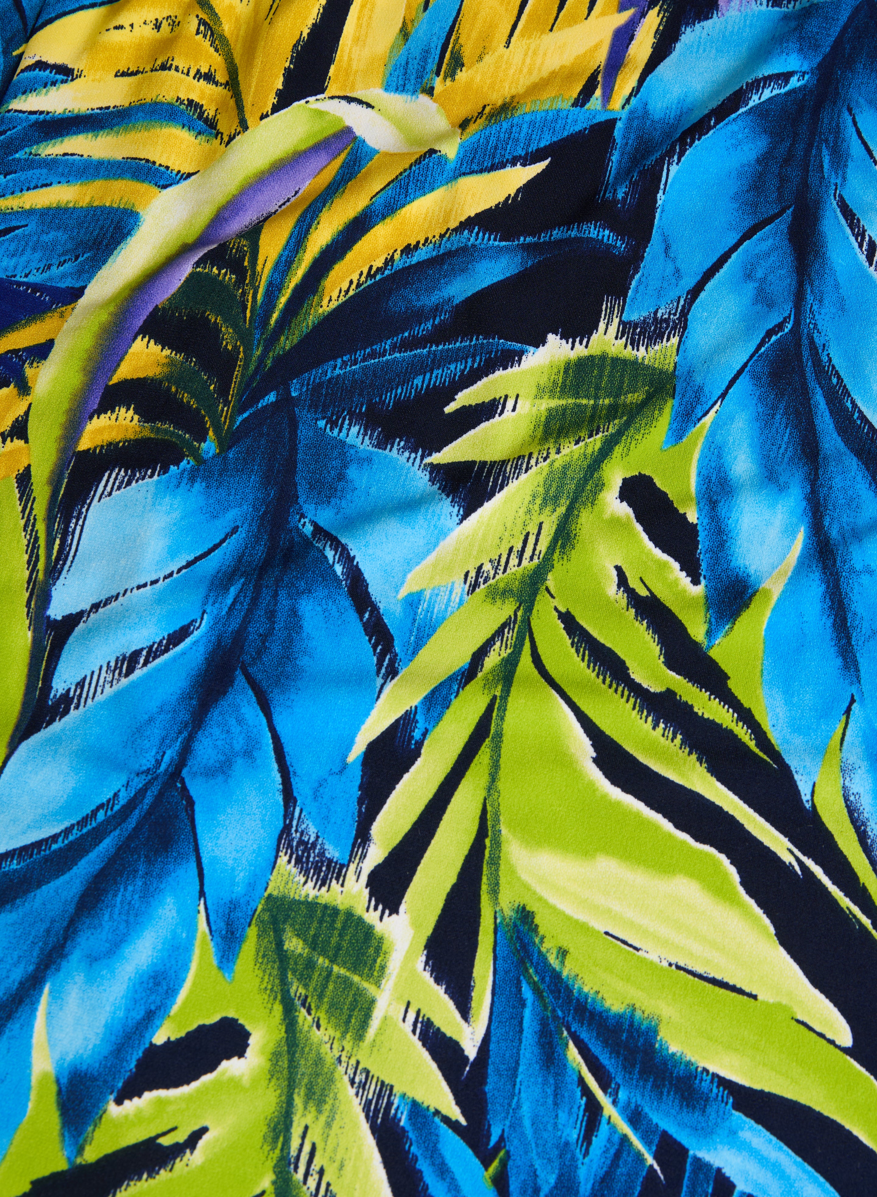 Robe maxi à motif tropical