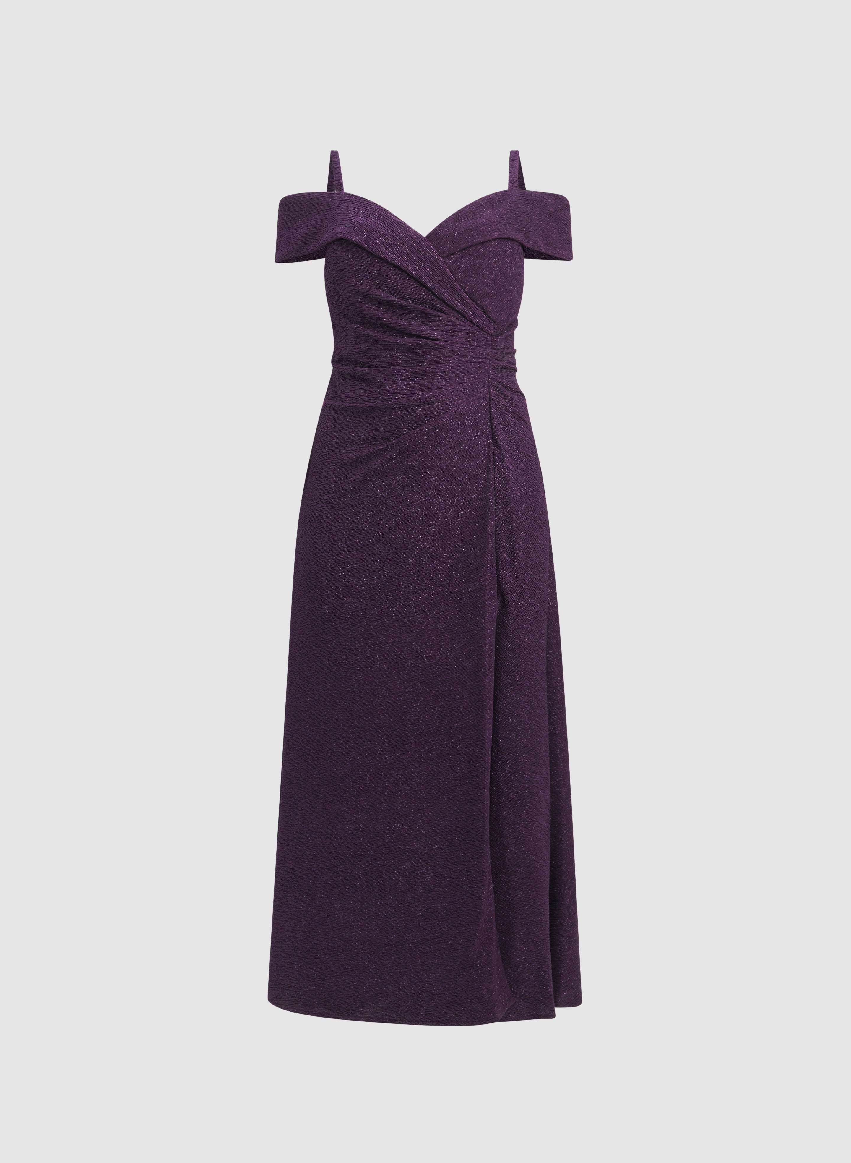 Glitter Knit Cold-Shoulder Dress