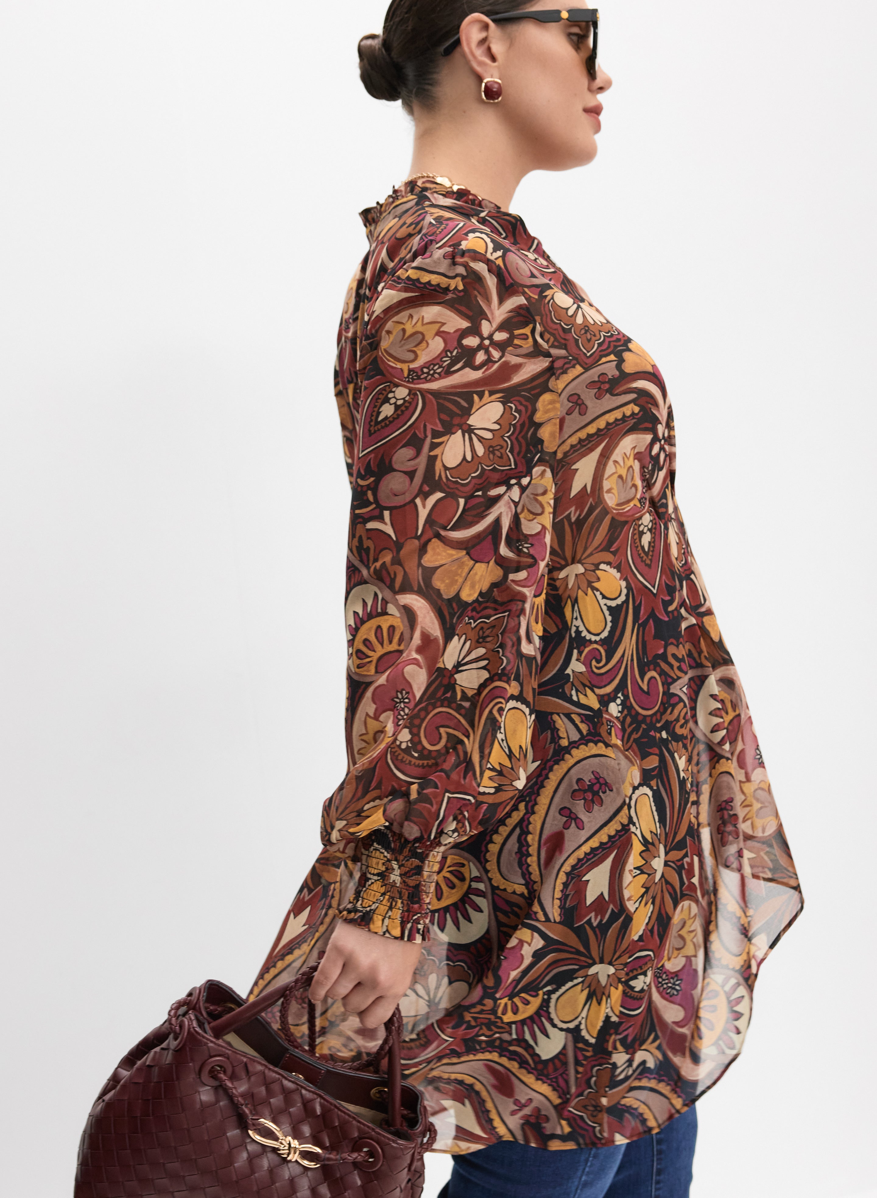 Paisley Chiffon Blouse
