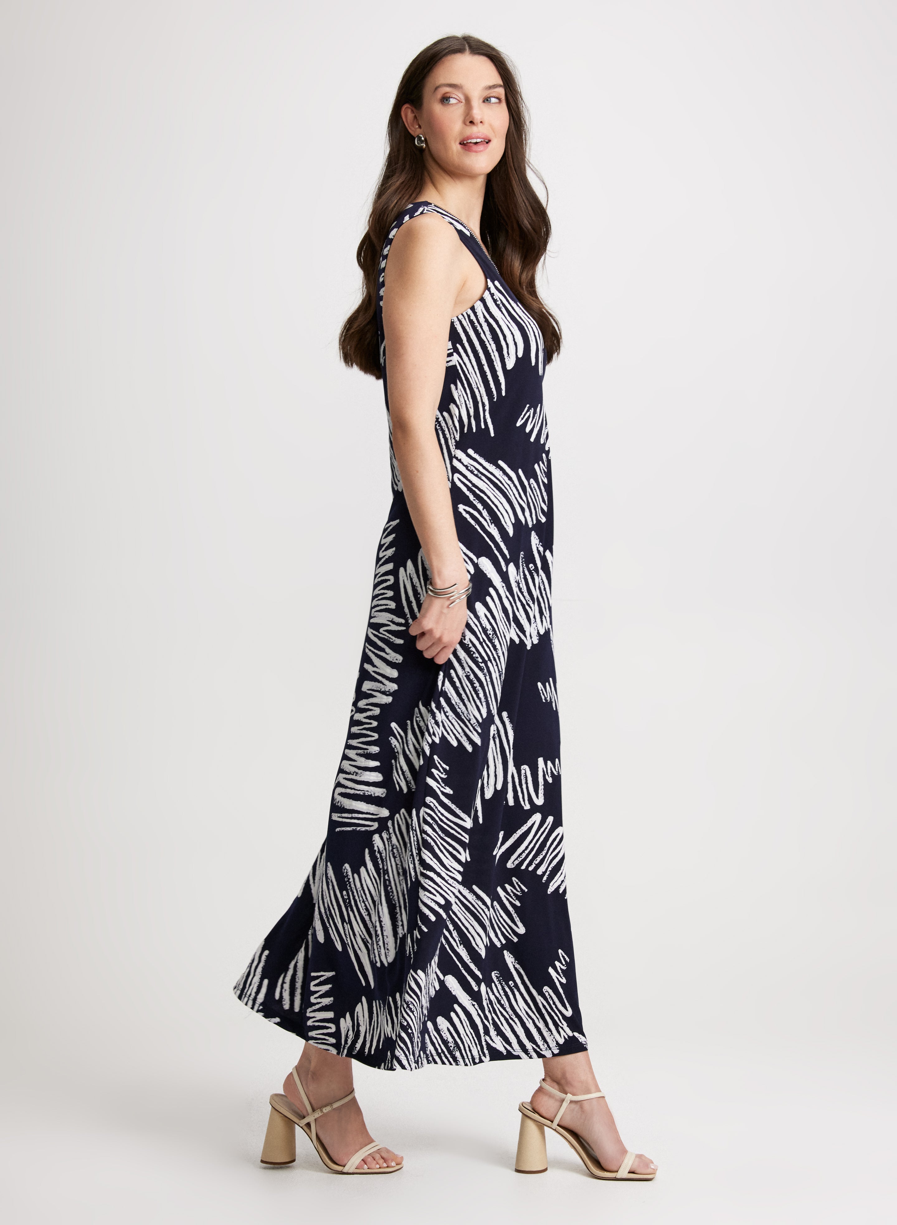 Abstract Pattern Maxi Dress