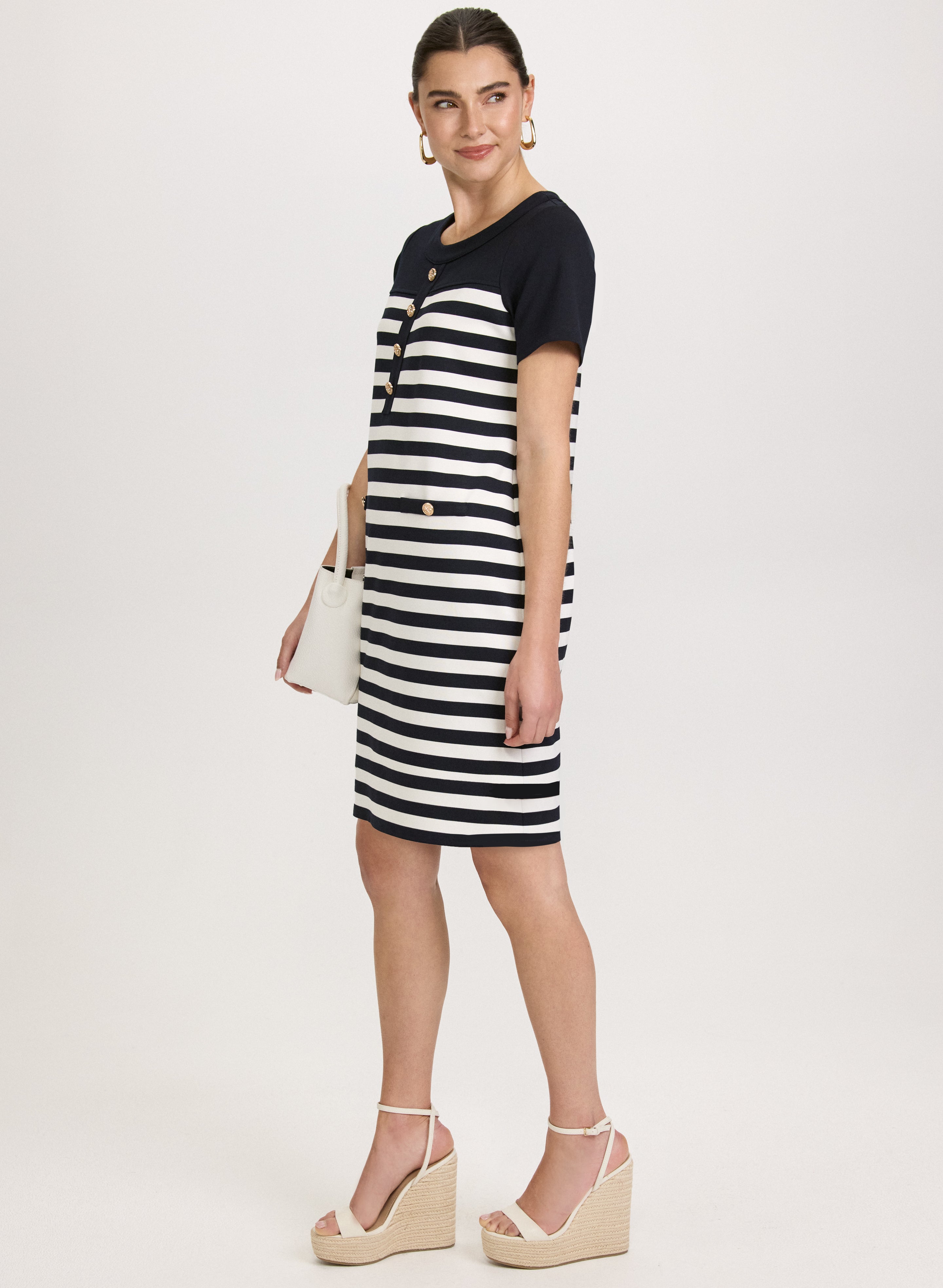 Striped A-Line Dress
