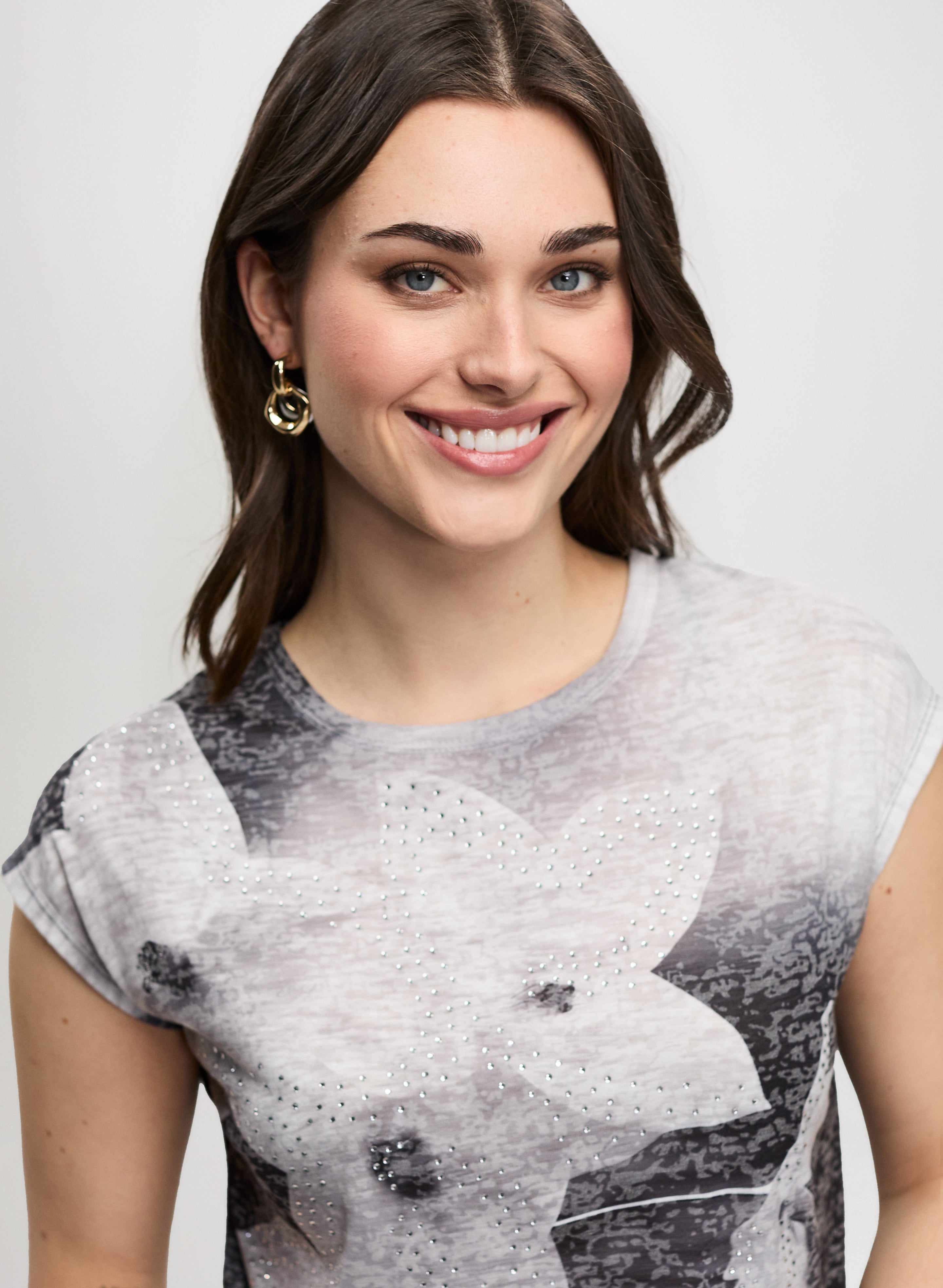 Drop-Shoulder Printed Tee