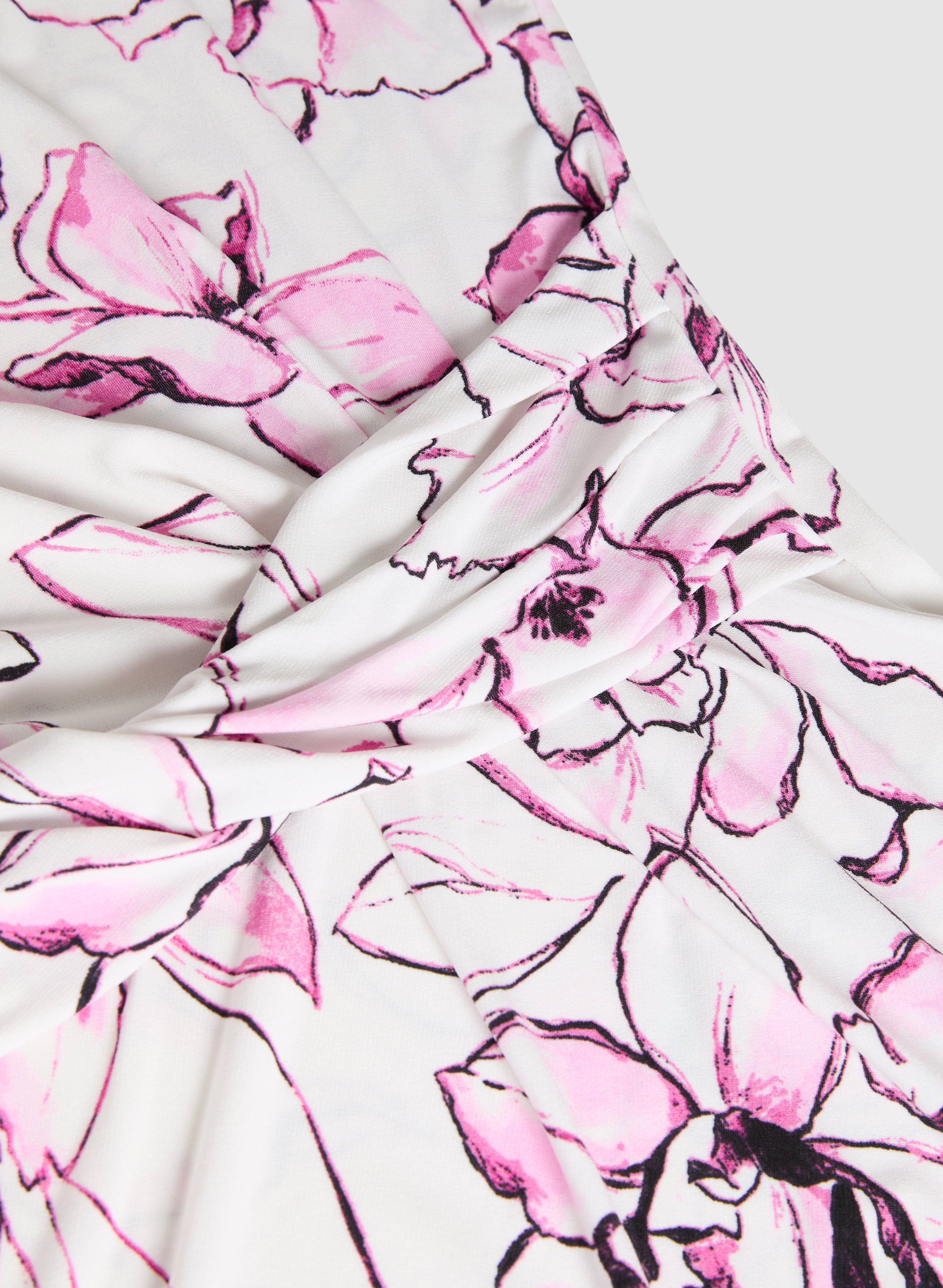 Haut floral plissé