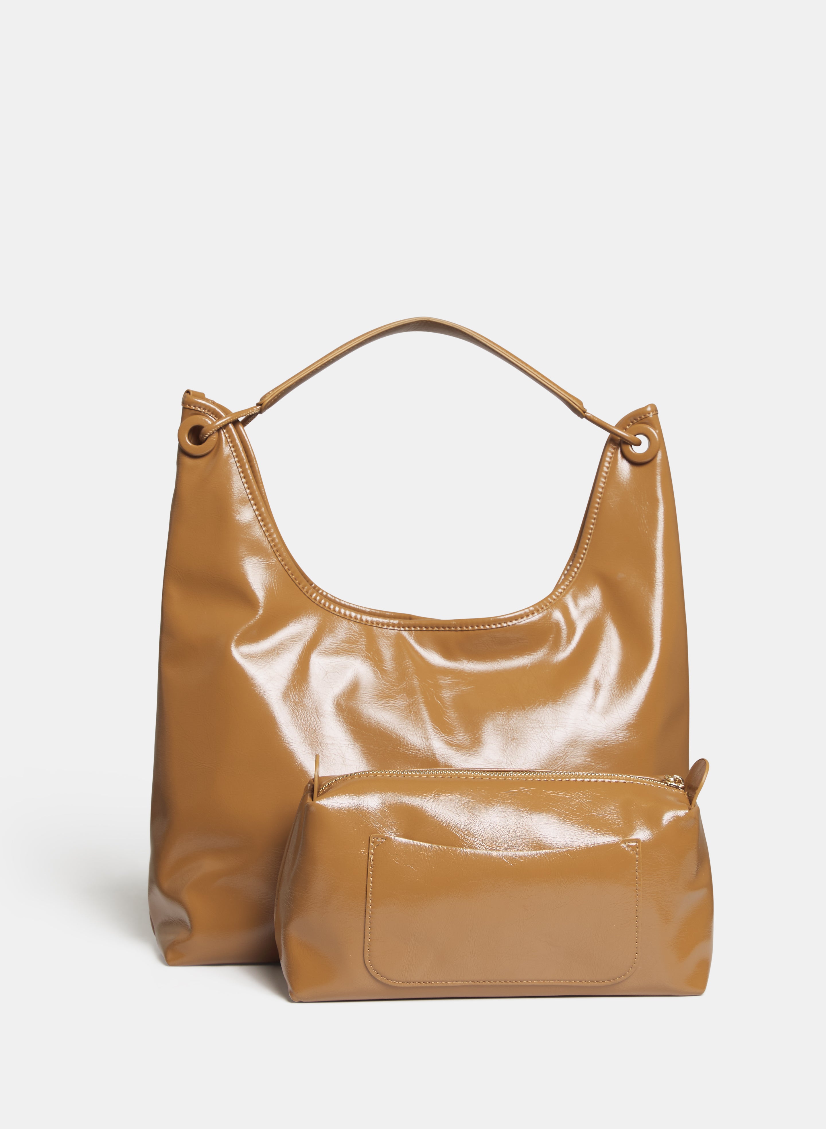 Ensemble sac à main et pochette en cuir végane