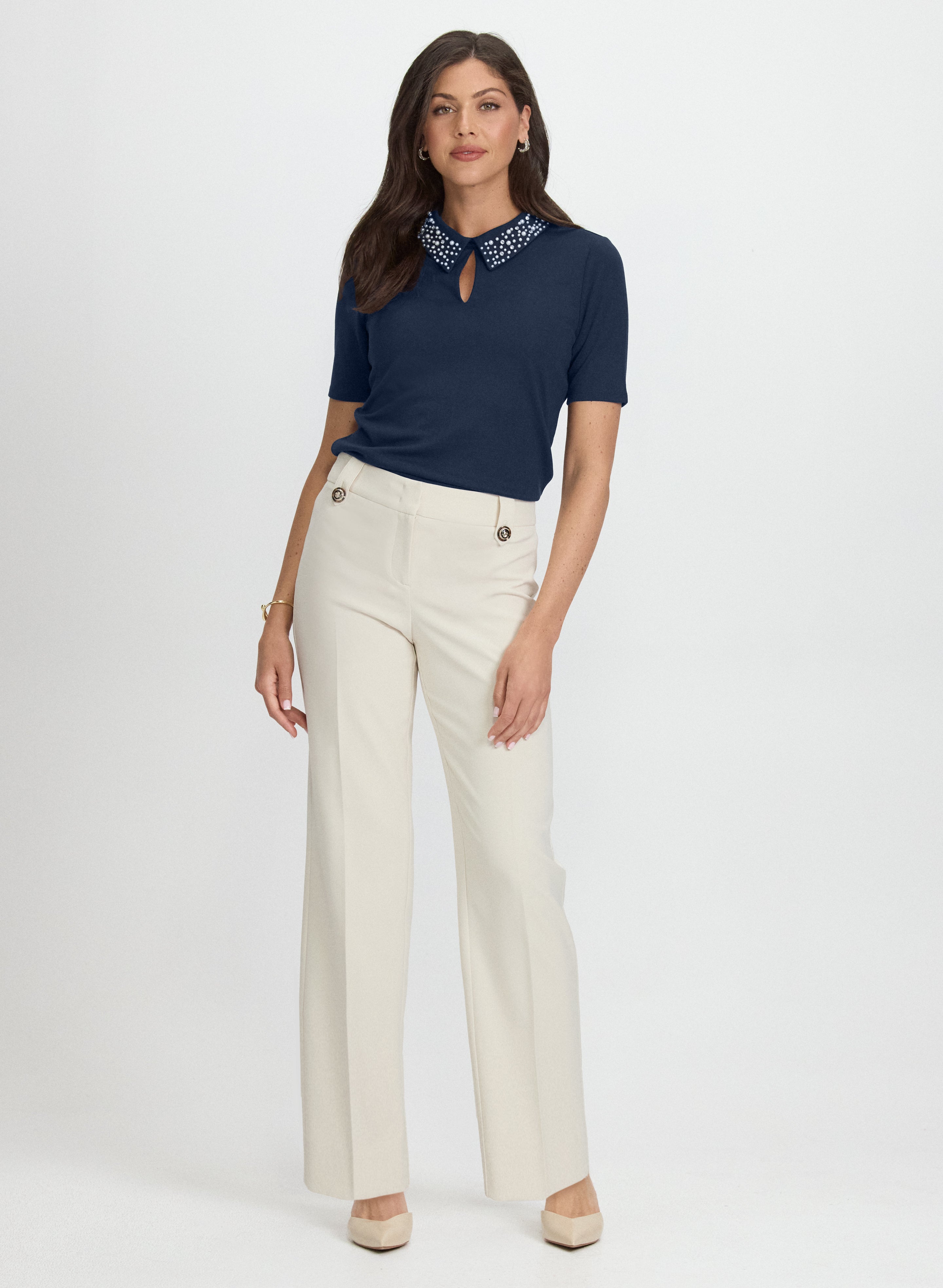 Pearl Detail Top