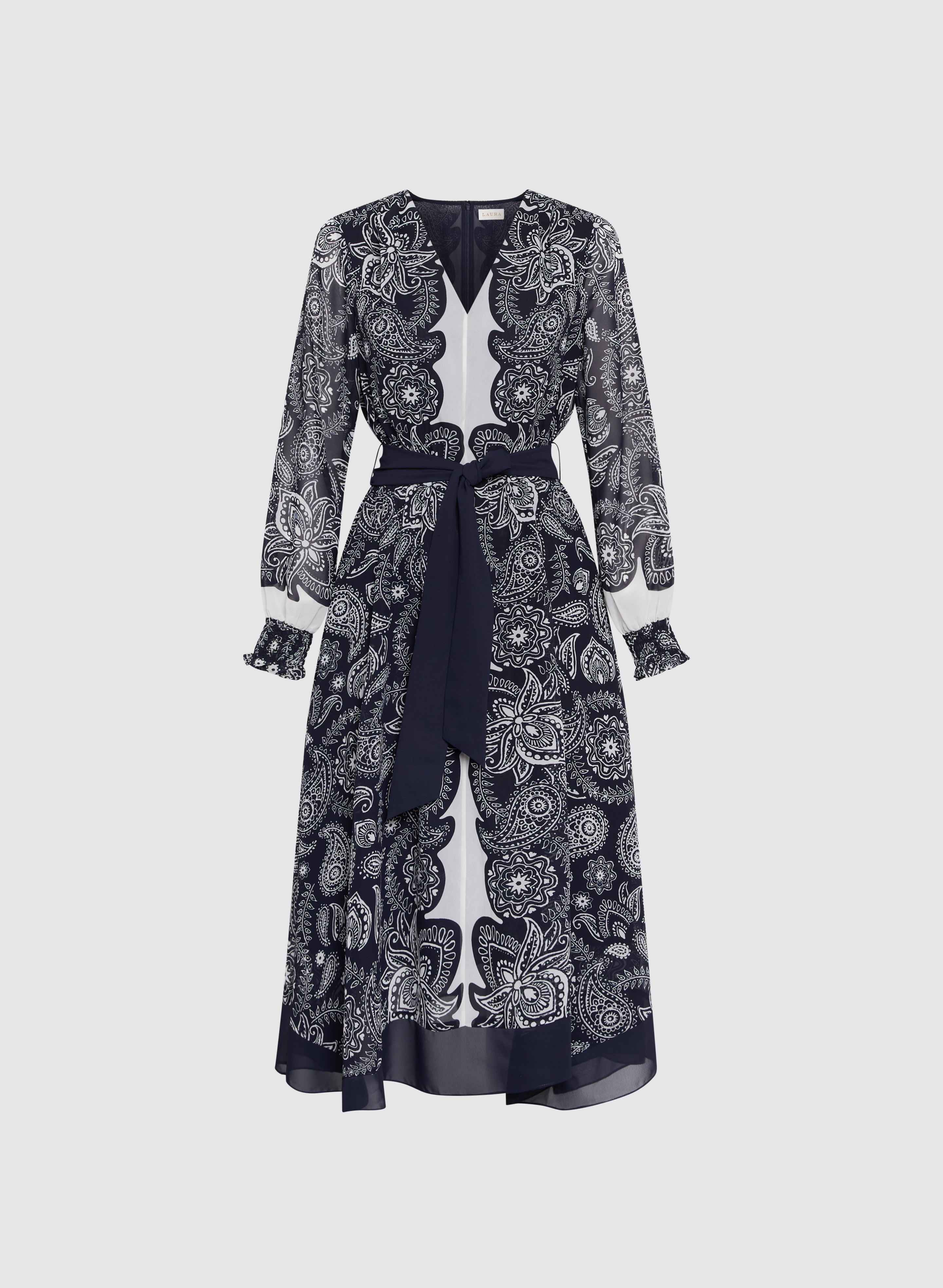 Paisley Placement Print Dress