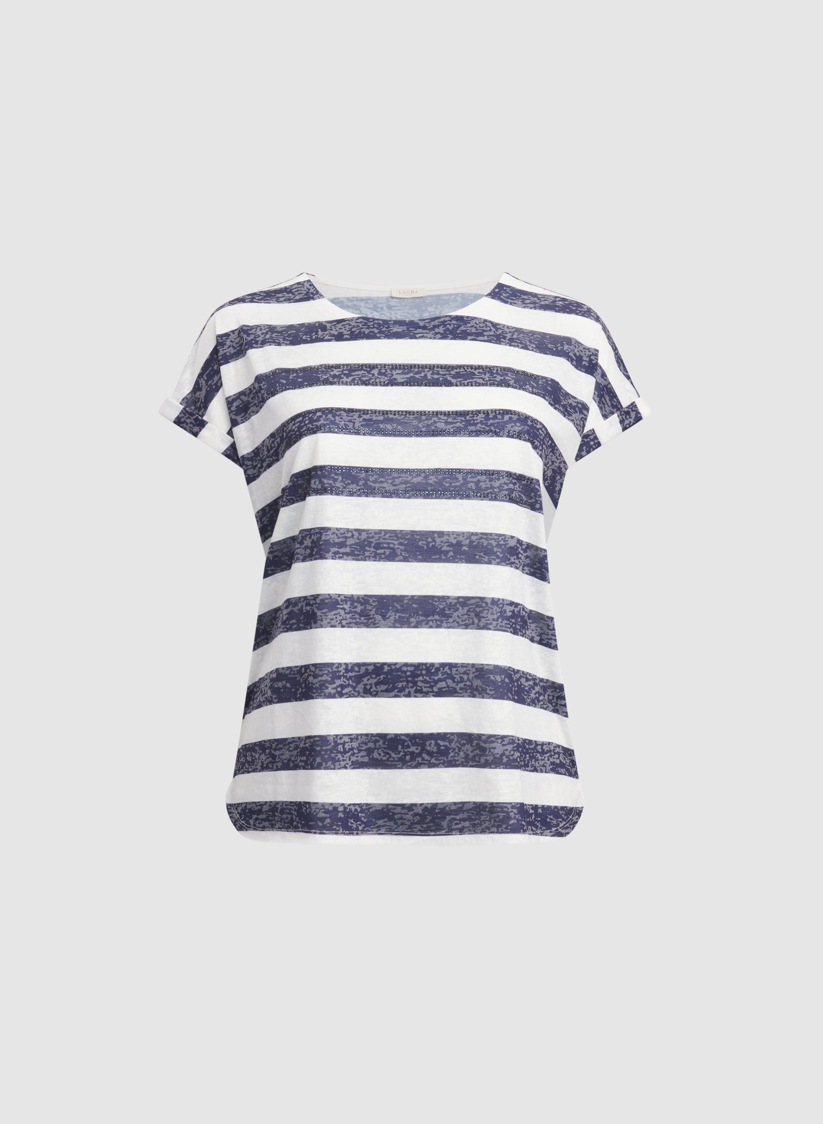 Striped Burnout T-Shirt