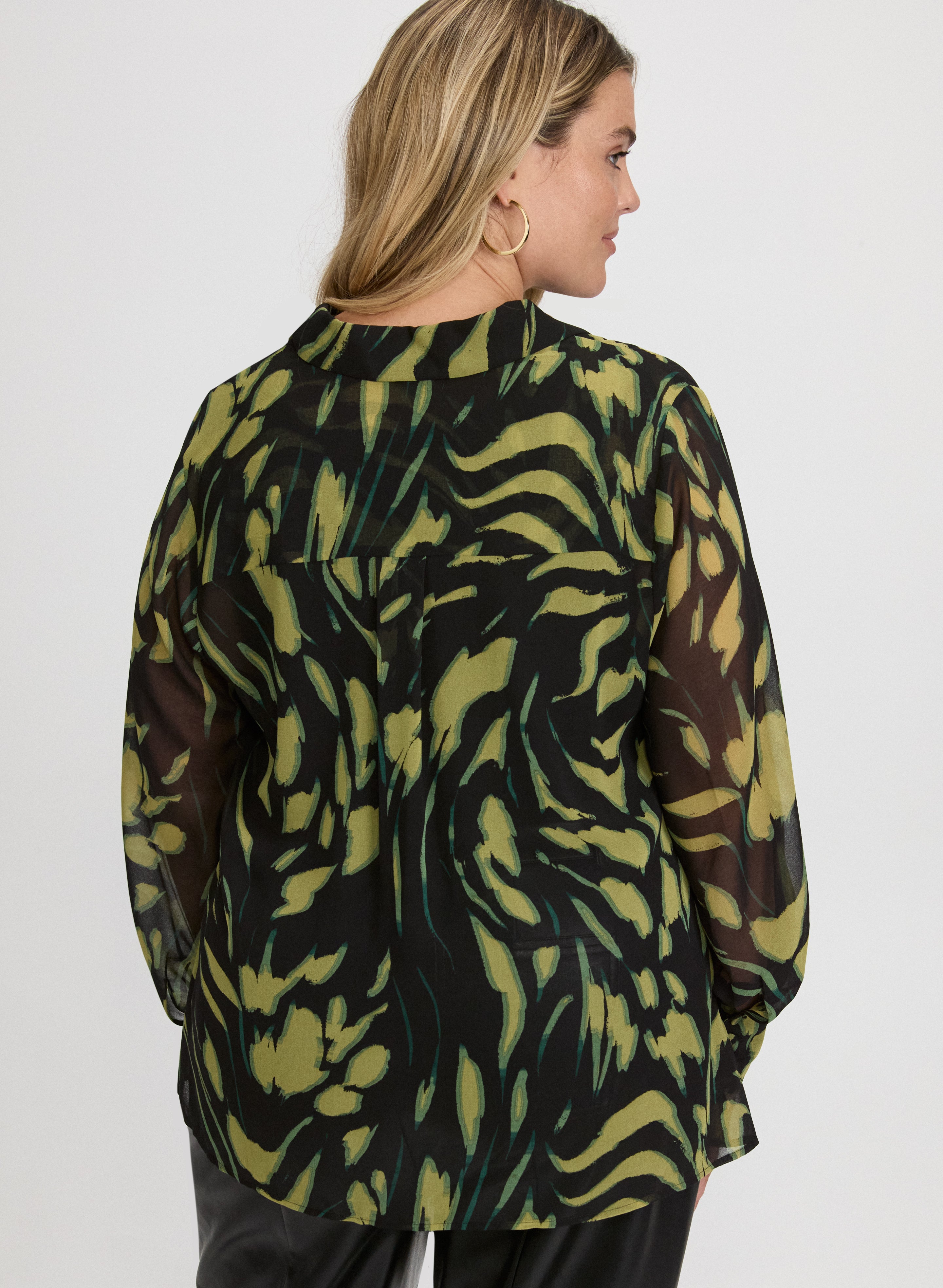 Chemisier en chiffon à motif abstrait