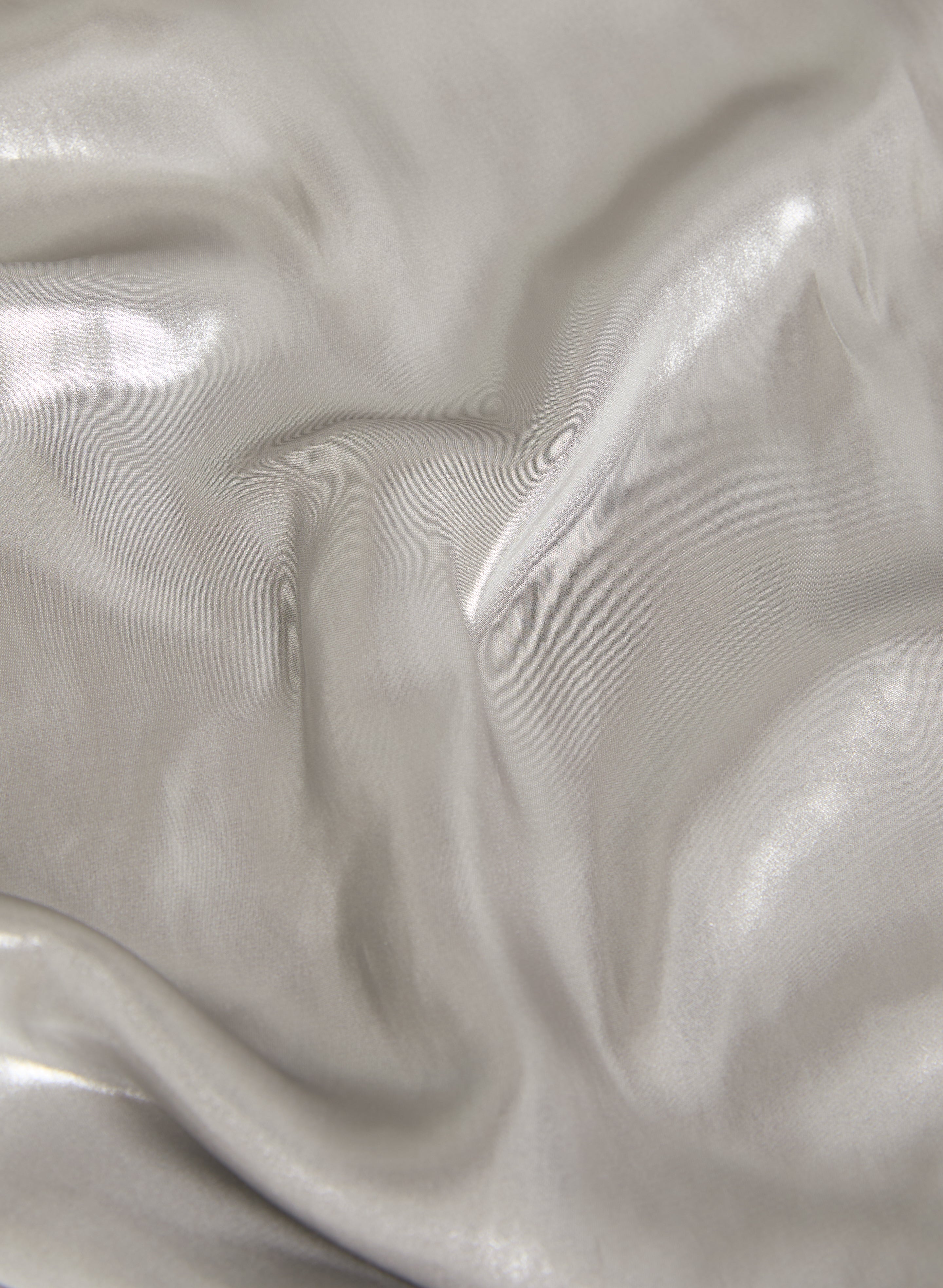Metallic Flared Cuff Blouse