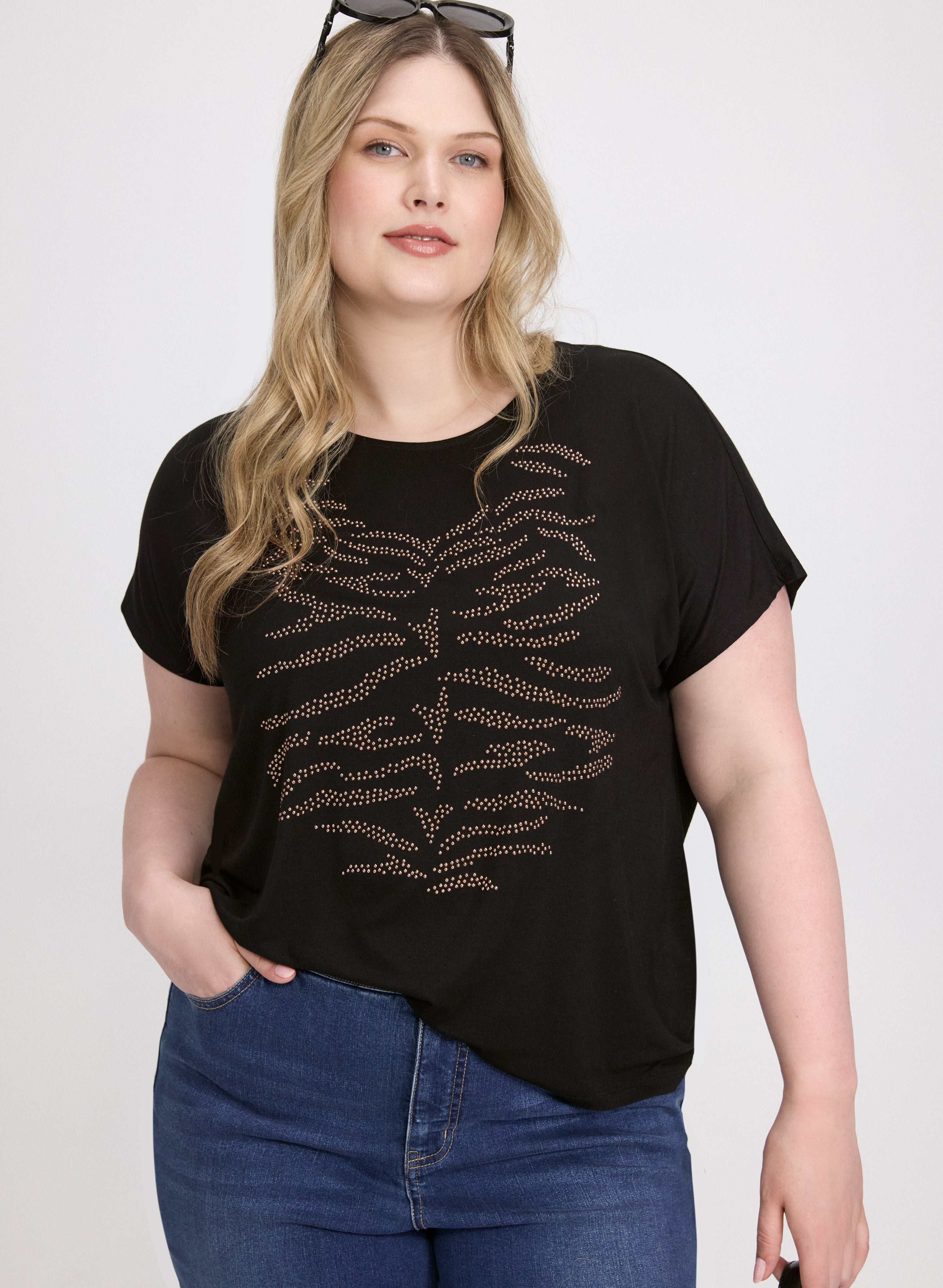 T-shirt à imprimé zèbre