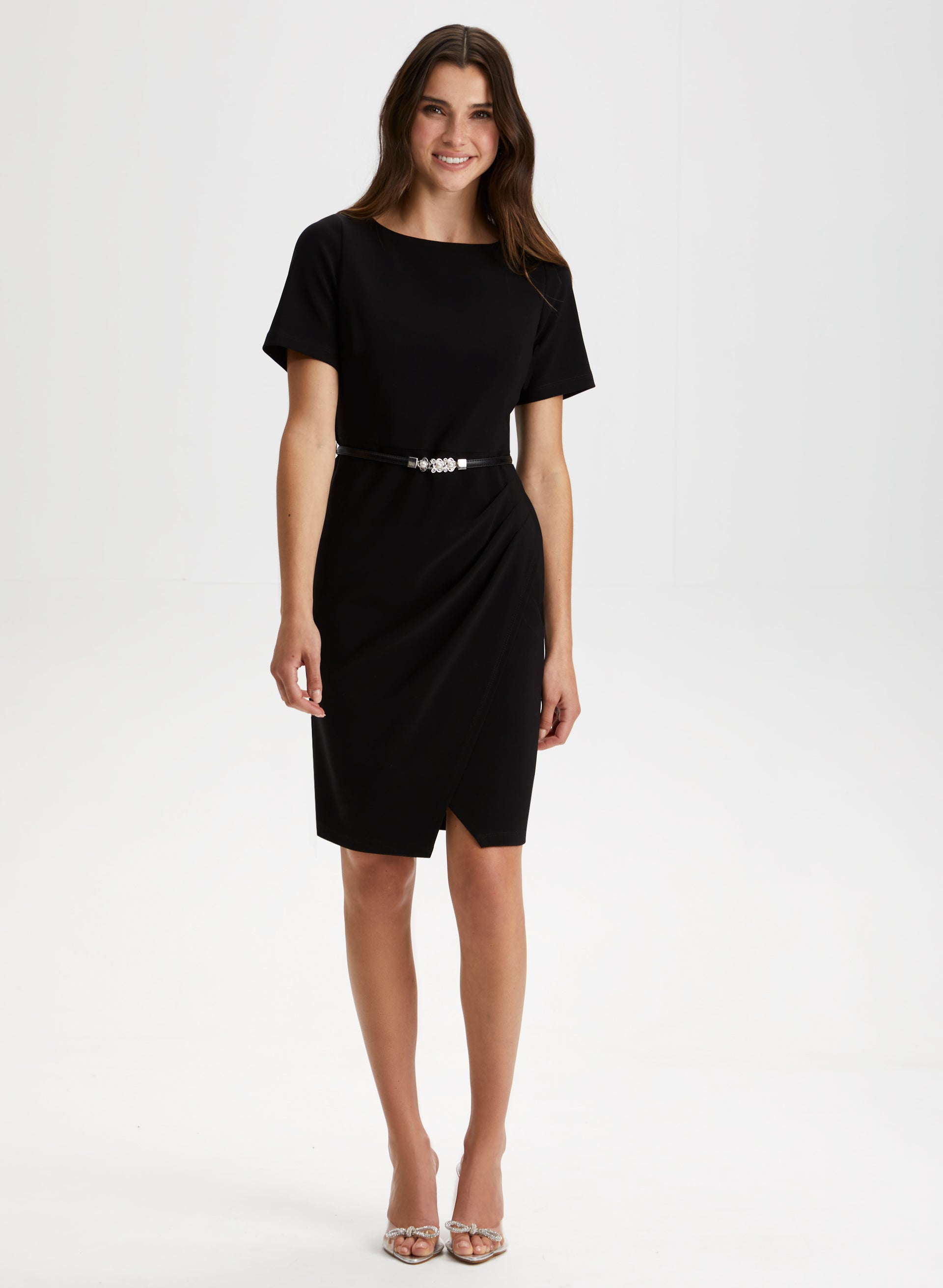 Beaucaire Black | Short Dress w/ Thin Straps
