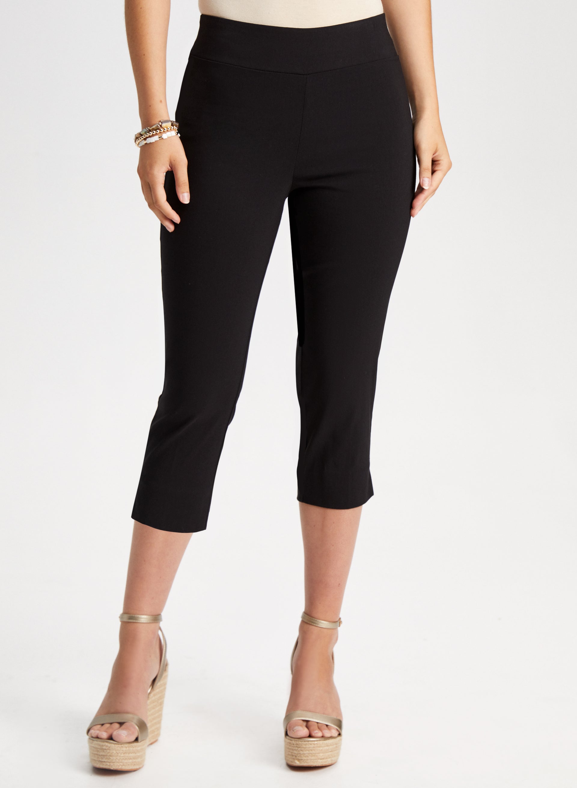 Laura Petites Slit Detail Pull-On Capris