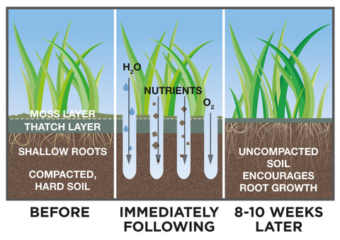 Illustration of how aeration works