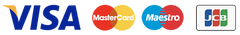 Accepted credit and debit cards
