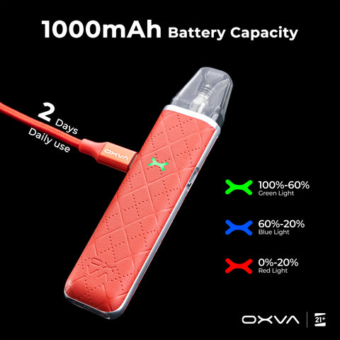 XLIM GO e-cigarette with 1000 mAh battery capacity.