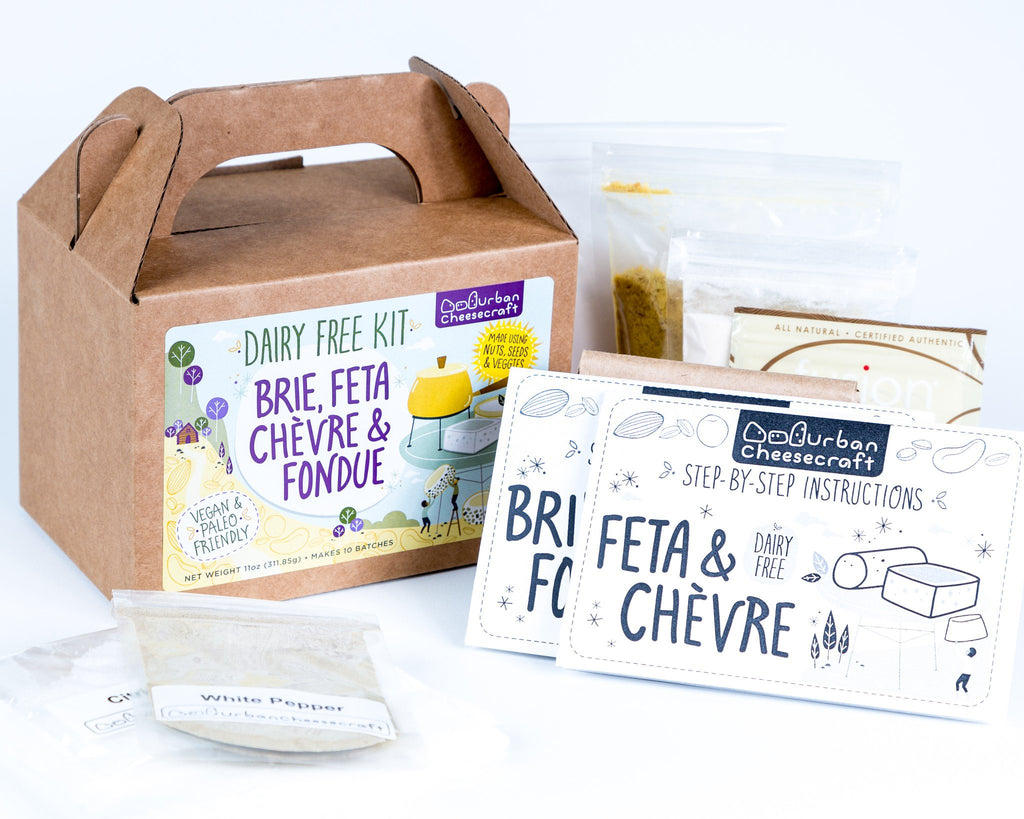 Dairy Free Cheese Kit - Brie, Feta, Chèvre & Fondue – FARMcurious