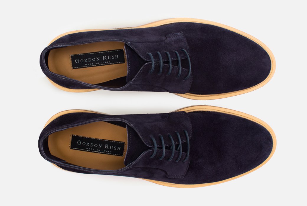 Derby in Navy Suede – Gordon Rush