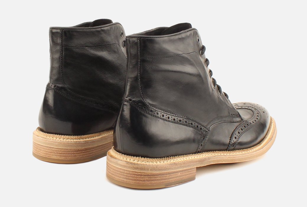 oak and rush wingtip boots